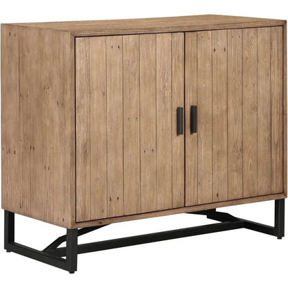 Sierra Wood and Steel 2 Door Cabinet - LOOMLAN - Moe's Home - Accent Cabinets