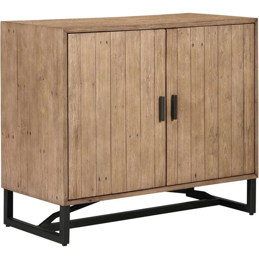 Sierra Wood and Steel 2 Door Cabinet - LOOMLAN - Moe's Home - Accent Cabinets