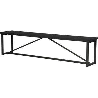 Sierra Wood and Steel Black Bench - LOOMLAN - Moe's Home - Bedroom Benches