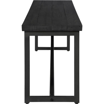 Sierra Wood and Steel Black Bench - LOOMLAN - Moe's Home - Bedroom Benches