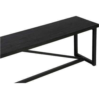 Sierra Wood and Steel Black Bench - LOOMLAN - Moe's Home - Bedroom Benches