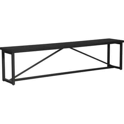Sierra Wood and Steel Black Bench - LOOMLAN - Moe's Home - Bedroom Benches