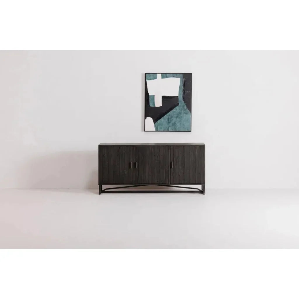 Sierra Wood and Steel Black Sideboard - LOOMLAN - Moe's Home - Sideboards