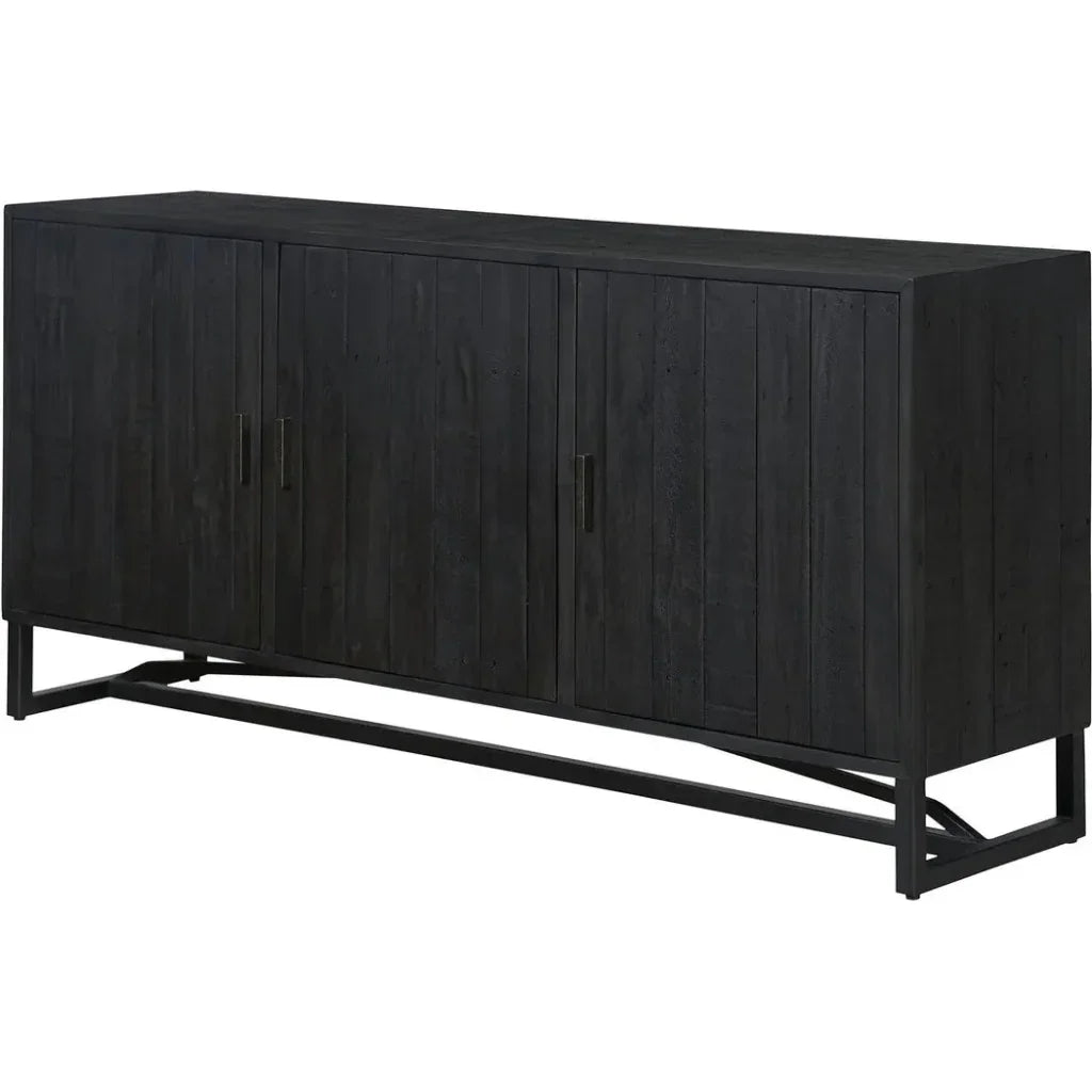 Sierra Wood and Steel Black Sideboard - LOOMLAN - Moe's Home - Sideboards