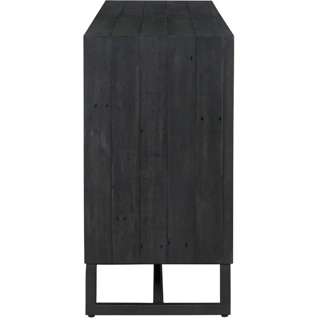 Sierra Wood and Steel Black Sideboard - LOOMLAN - Moe's Home - Sideboards