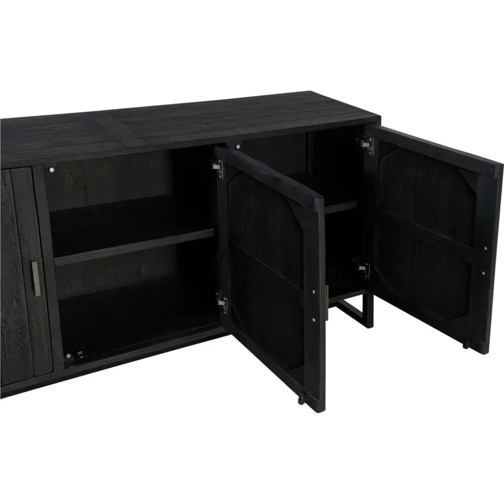 Sierra Wood and Steel Black Sideboard - LOOMLAN - Moe's Home - Sideboards