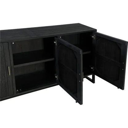 Sierra Wood and Steel Black Sideboard - LOOMLAN - Moe's Home - Sideboards