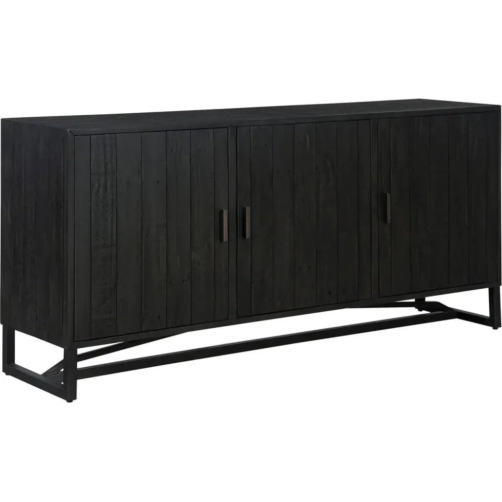 Sierra Wood and Steel Black Sideboard - LOOMLAN - Moe's Home - Sideboards