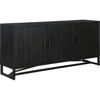 Sierra Wood and Steel Black Sideboard - LOOMLAN - Moe's Home - Sideboards