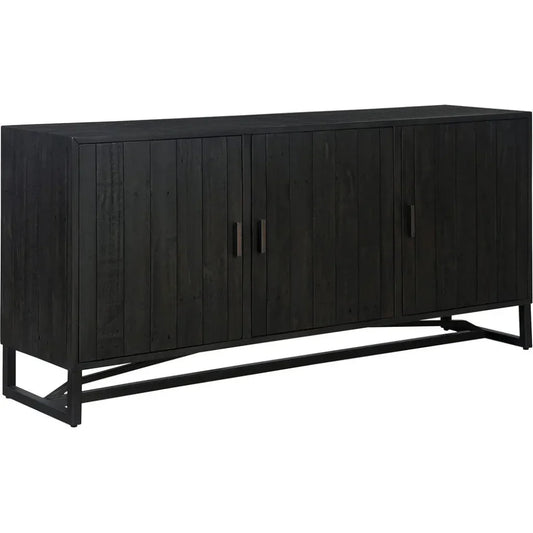 Sierra Wood and Steel Black Sideboard - LOOMLAN - Moe's Home - Sideboards