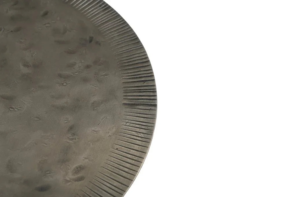Silas Hammered Metal Design Accent Table - LOOMLAN - Bassett Mirror - Side Tables