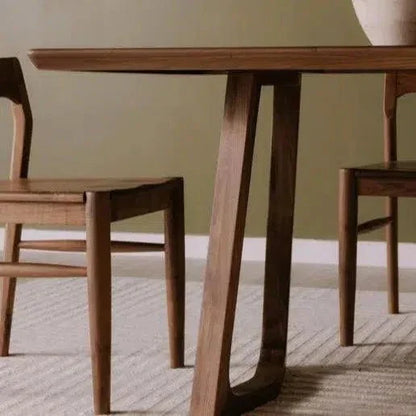 Silas Solid Walnut Rectangle Wood Dining Table-Dining Tables-Moe's Home-LOOMLAN