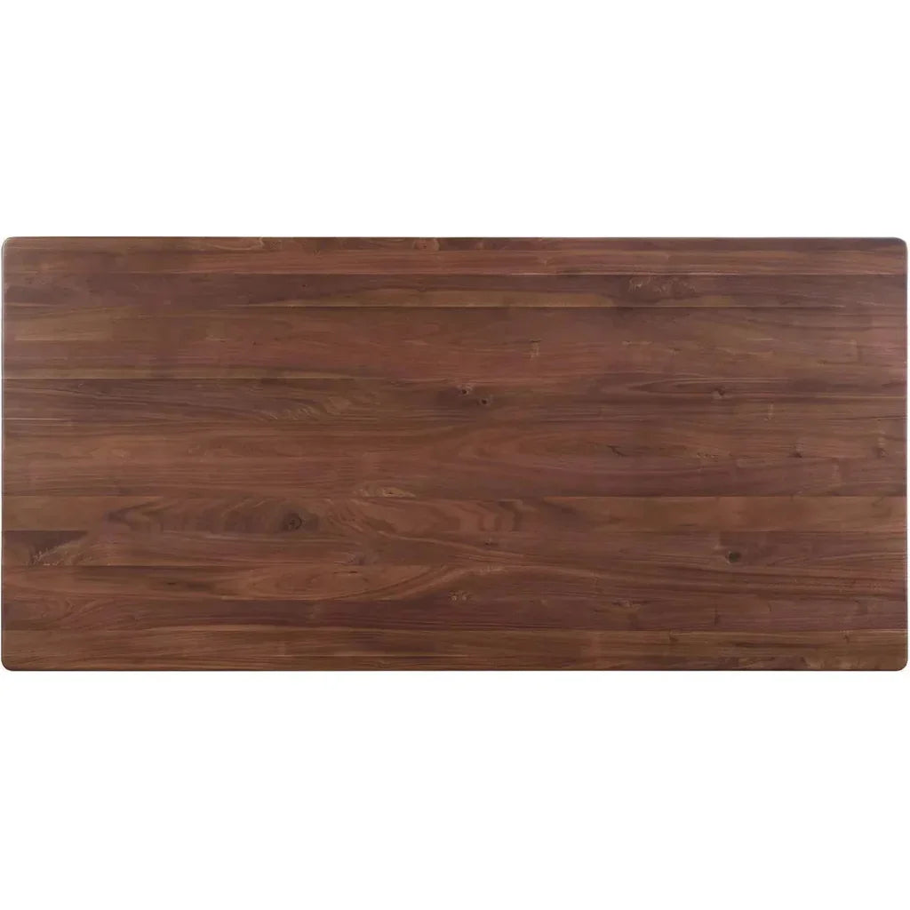 Silas Solid Walnut Rectangle Wood Dining Table-Dining Tables-Moe's Home-LOOMLAN
