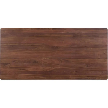 Silas Solid Walnut Rectangle Wood Dining Table-Dining Tables-Moe's Home-LOOMLAN