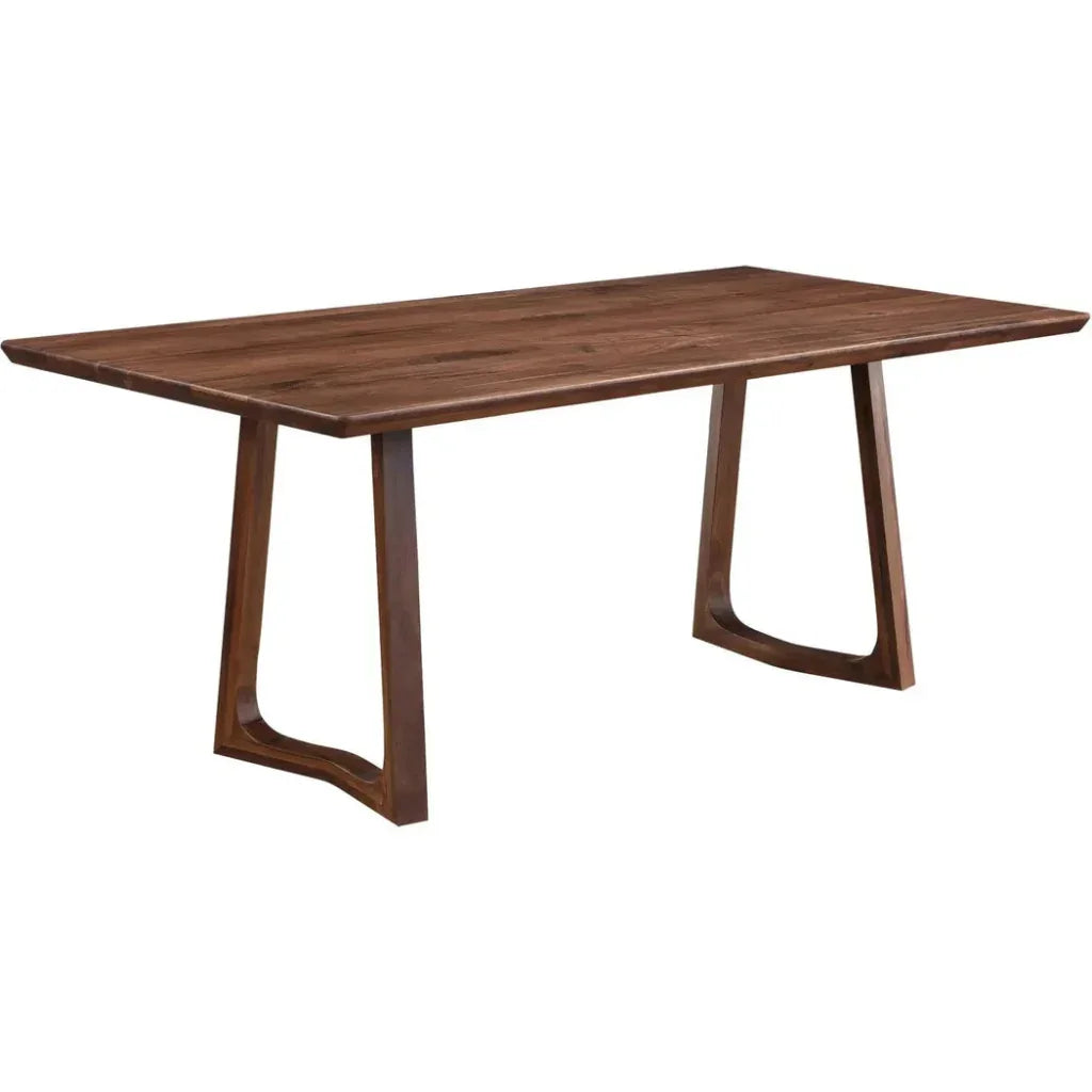 Silas Solid Walnut Rectangle Wood Dining Table-Dining Tables-Moe's Home-LOOMLAN
