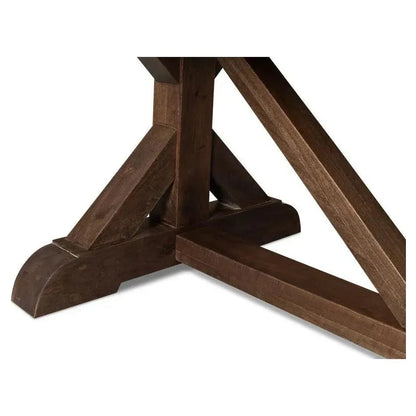 Silas Walnut Finish Dining Table Seats 8-Dining Tables-Sarreid-LOOMLAN