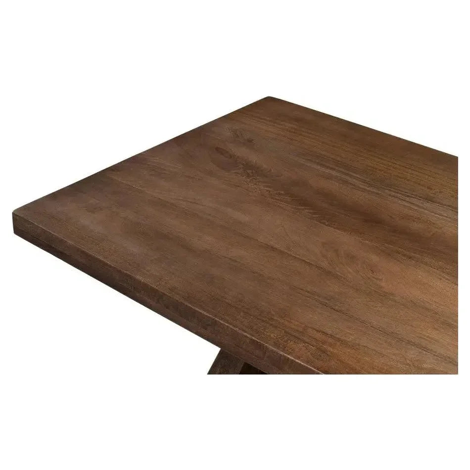 Silas Walnut Finish Dining Table Seats 8-Dining Tables-Sarreid-LOOMLAN