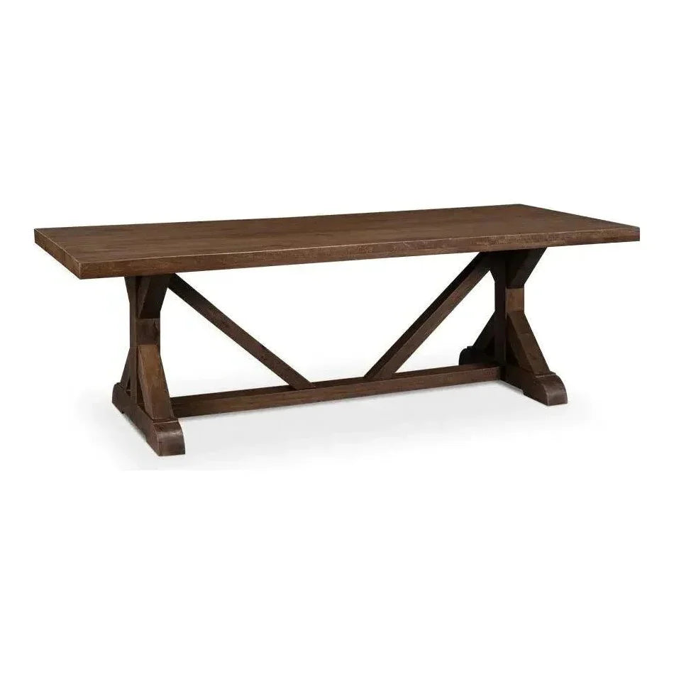 Silas Walnut Finish Dining Table Seats 8-Dining Tables-Sarreid-LOOMLAN