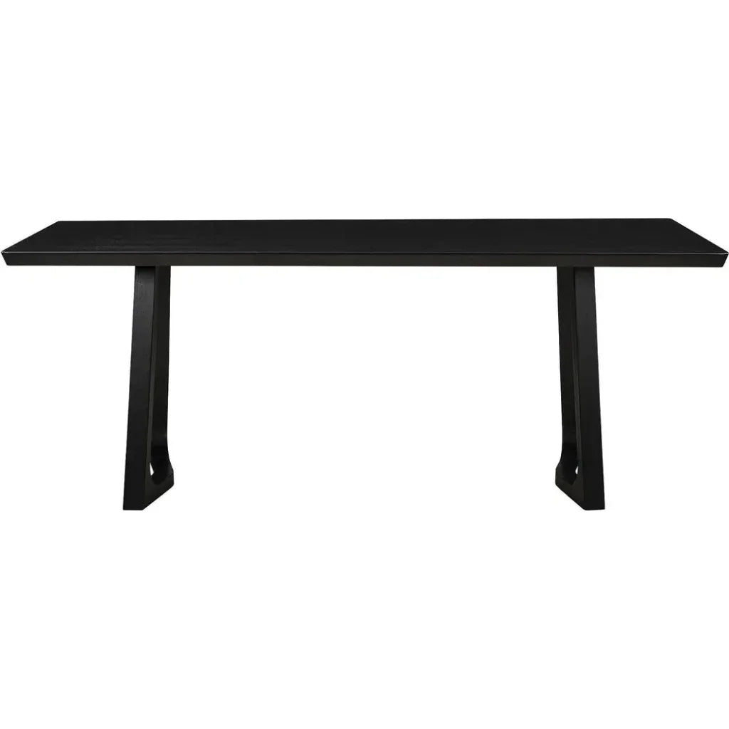 Silas Wood Black Rectangular Dining Table-Dining Tables-Moe's Home-LOOMLAN