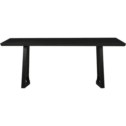 Silas Wood Black Rectangular Dining Table-Dining Tables-Moe's Home-LOOMLAN