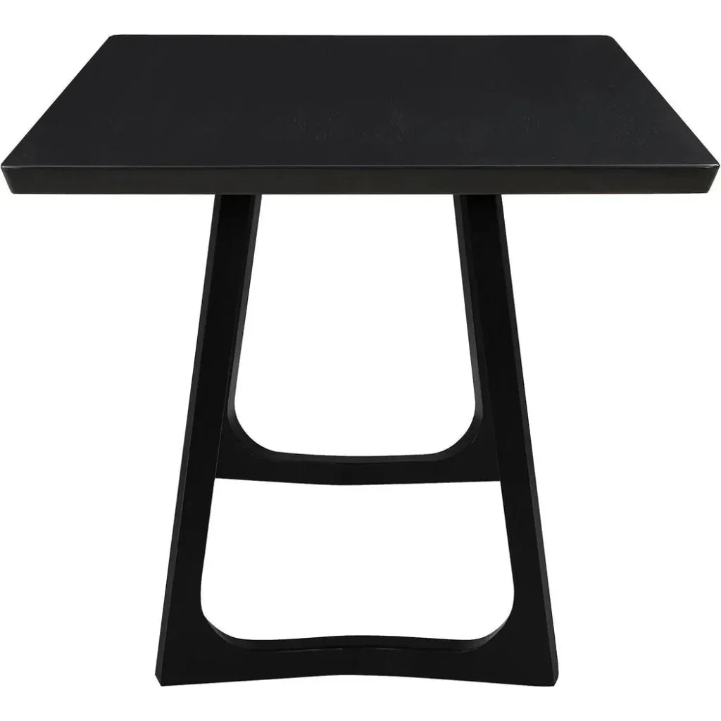 Silas Wood Black Rectangular Dining Table-Dining Tables-Moe's Home-LOOMLAN