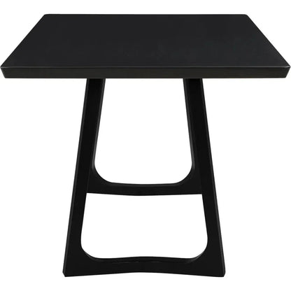 Silas Wood Black Rectangular Dining Table-Dining Tables-Moe's Home-LOOMLAN
