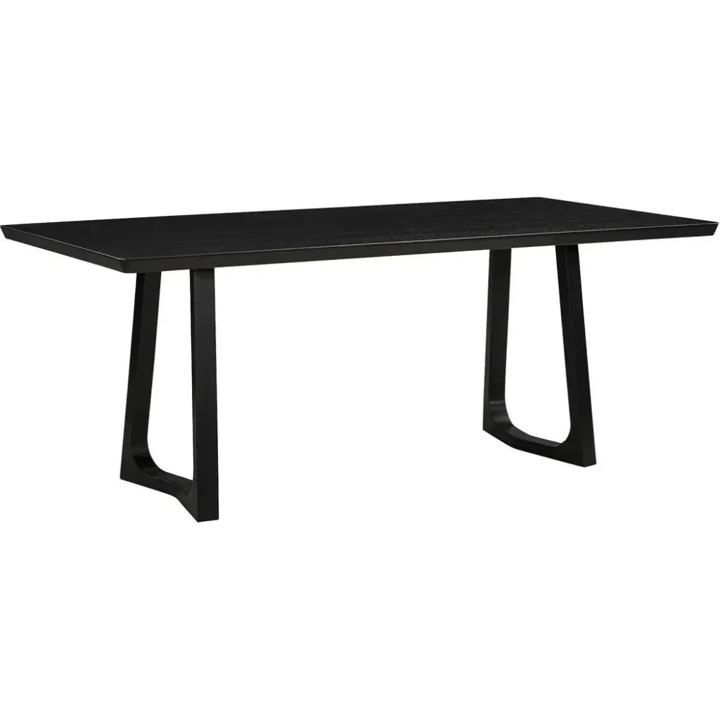 Silas Wood Black Rectangular Dining Table-Dining Tables-Moe's Home-LOOMLAN