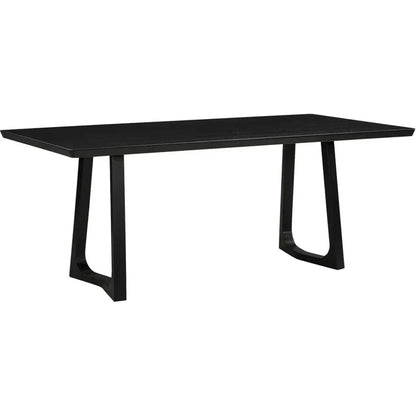 Silas Wood Black Rectangular Dining Table-Dining Tables-Moe's Home-LOOMLAN