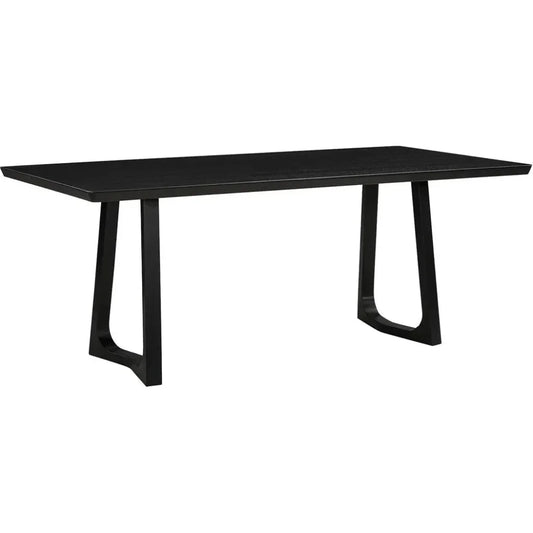 Silas Wood Black Rectangular Dining Table-Dining Tables-Moe's Home-LOOMLAN