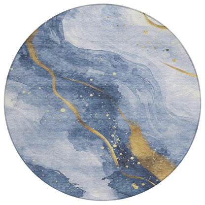 Silavie Blue Washable Indoor - Outdoor Rug - LOOMLAN - LOOMLAN Rugs - Outdoor Rugs