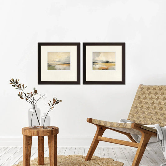 Silent Landscape Blue Framed Wall Art 2PC
