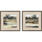 Silent Waters Blue Framed Wall Art 2PC
