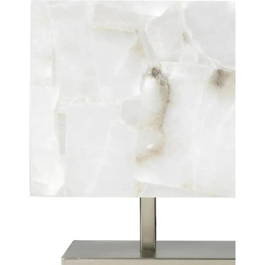 Silver Alabaster Ghost Horizon Table Lamp - LOOMLAN - Jamie Young - Table Lamps