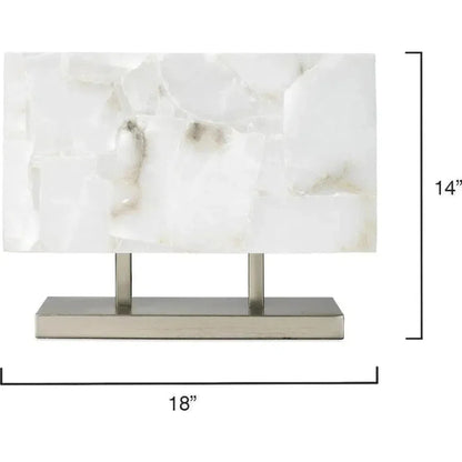 Silver Alabaster Ghost Horizon Table Lamp - LOOMLAN - Jamie Young - Table Lamps