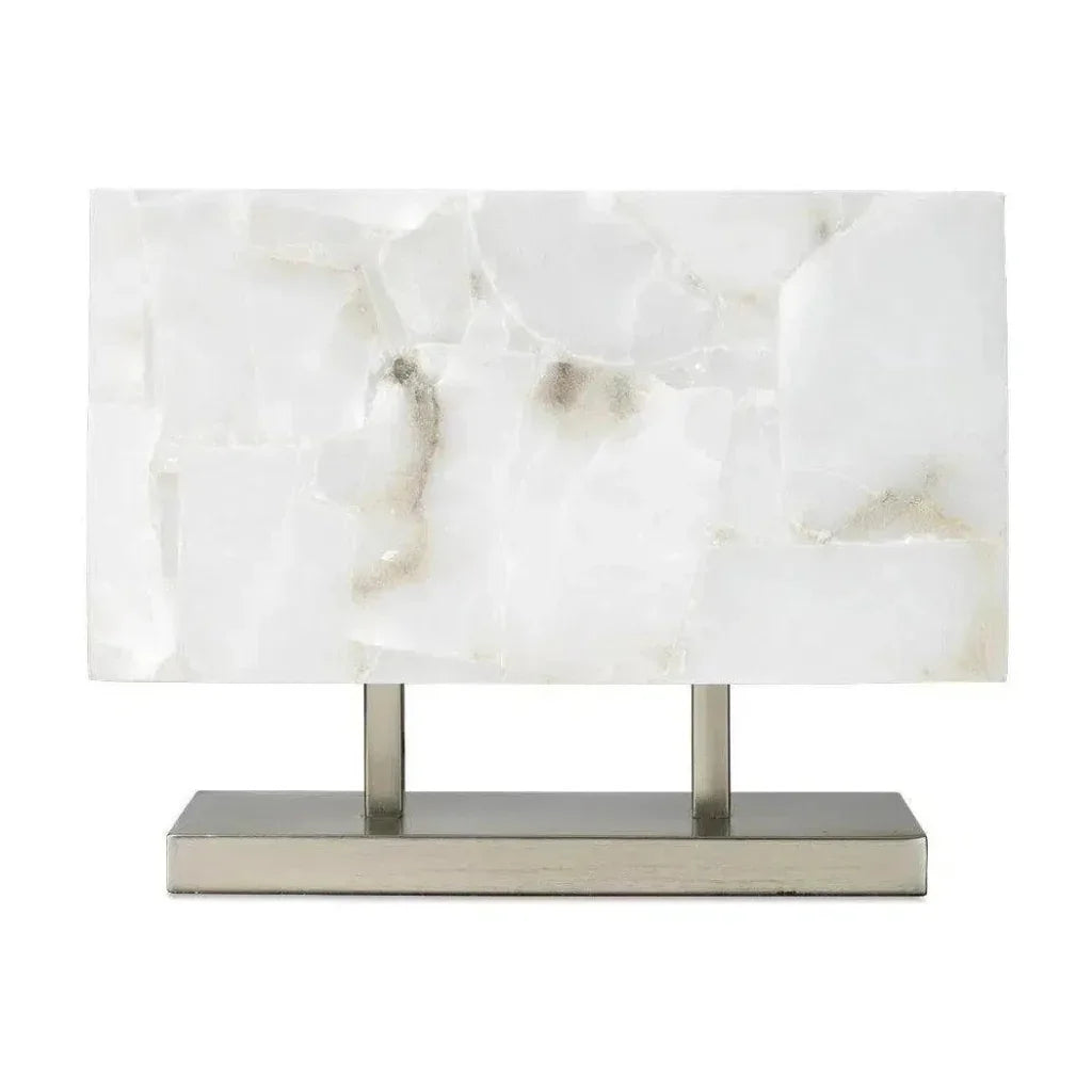Silver Alabaster Ghost Horizon Table Lamp - LOOMLAN - Jamie Young - Table Lamps