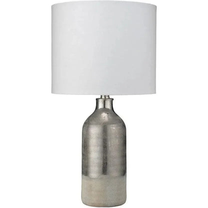 Silver Ceramic Varnish Table Lamp - LOOMLAN - Jamie Young - Table Lamps