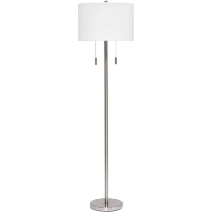 Silver Iron Lincoln Floor Lamp-Floor Lamps-Jamie Young-LOOMLAN
