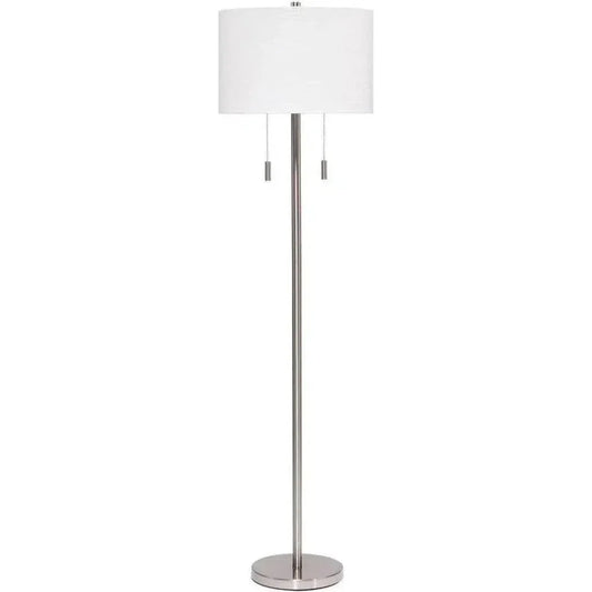 Silver Iron Lincoln Floor Lamp-Floor Lamps-Jamie Young-LOOMLAN