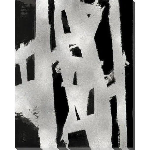 Silver Strokes Indoor Outdoor Wall Art - LOOMLAN - LOOMLAN - Canvas Art