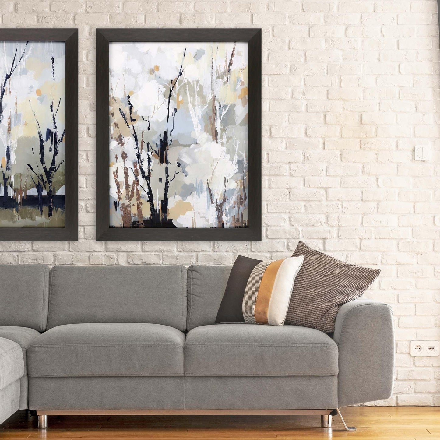 Silversong Birch Framed Wall Art