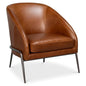 Simmons Modern Havana Brown Leather Chair - LOOMLAN - Sarreid - Accent Chairs