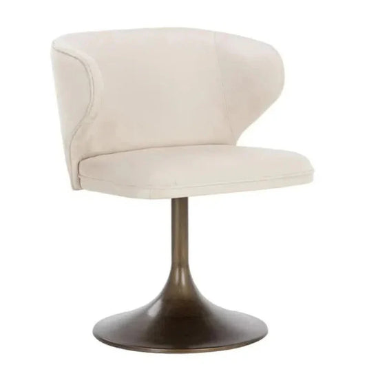 Simone Fabric Swivel Dining Chair - LOOMLAN - SUNPAN - Dining Chairs