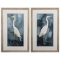 Simple Egret Teal Framed Wall Art 2PC