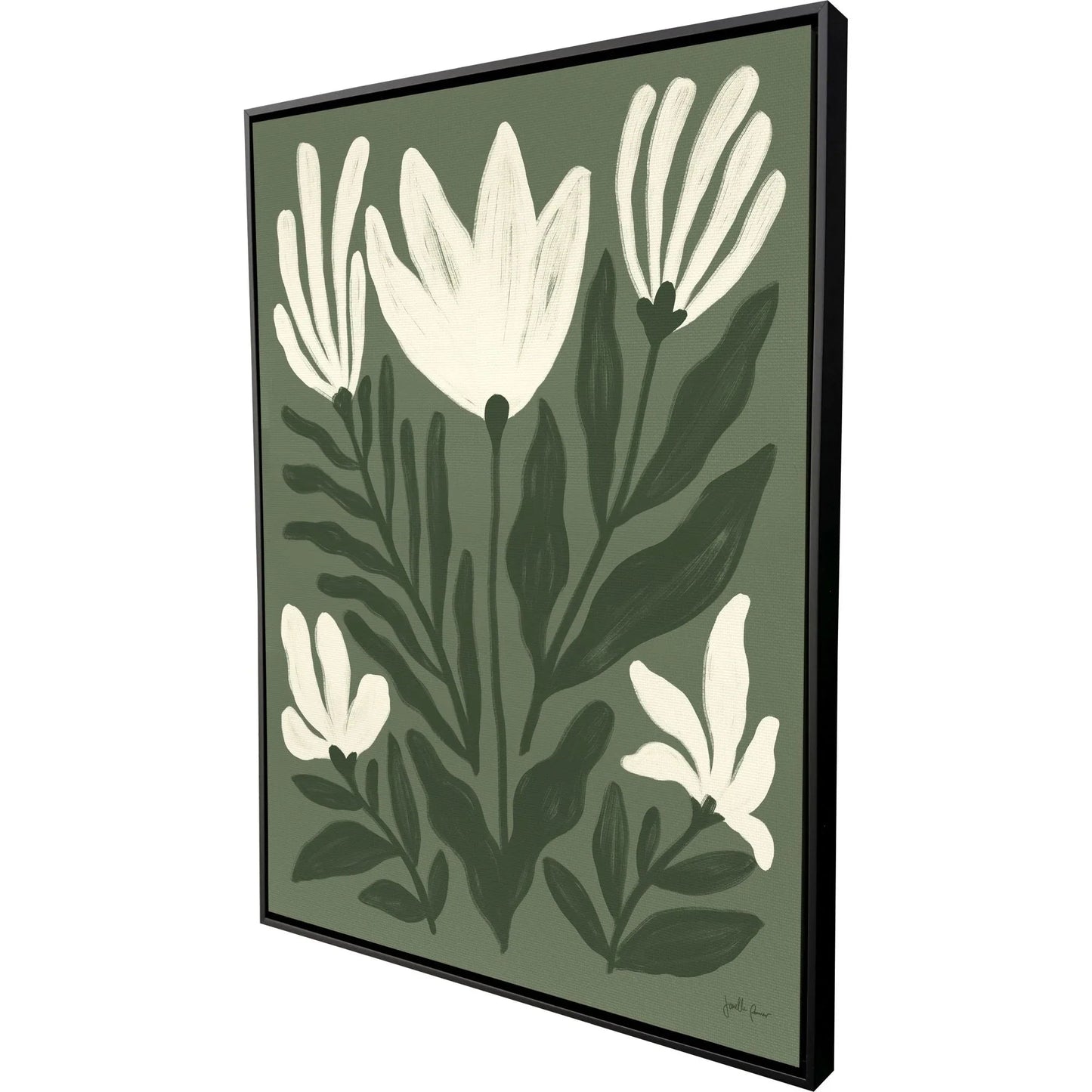 Simple Petals Hand Assembled Canvas Art