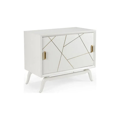Sinatra Unique Design Drinks Cabinet-Home Bar Carts-Wildwood-White-LOOMLAN
