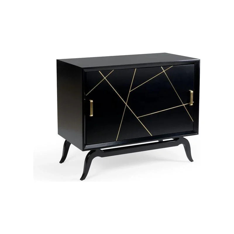 Sinatra Unique Design Drinks Cabinet-Home Bar Carts-Wildwood-Black-LOOMLAN