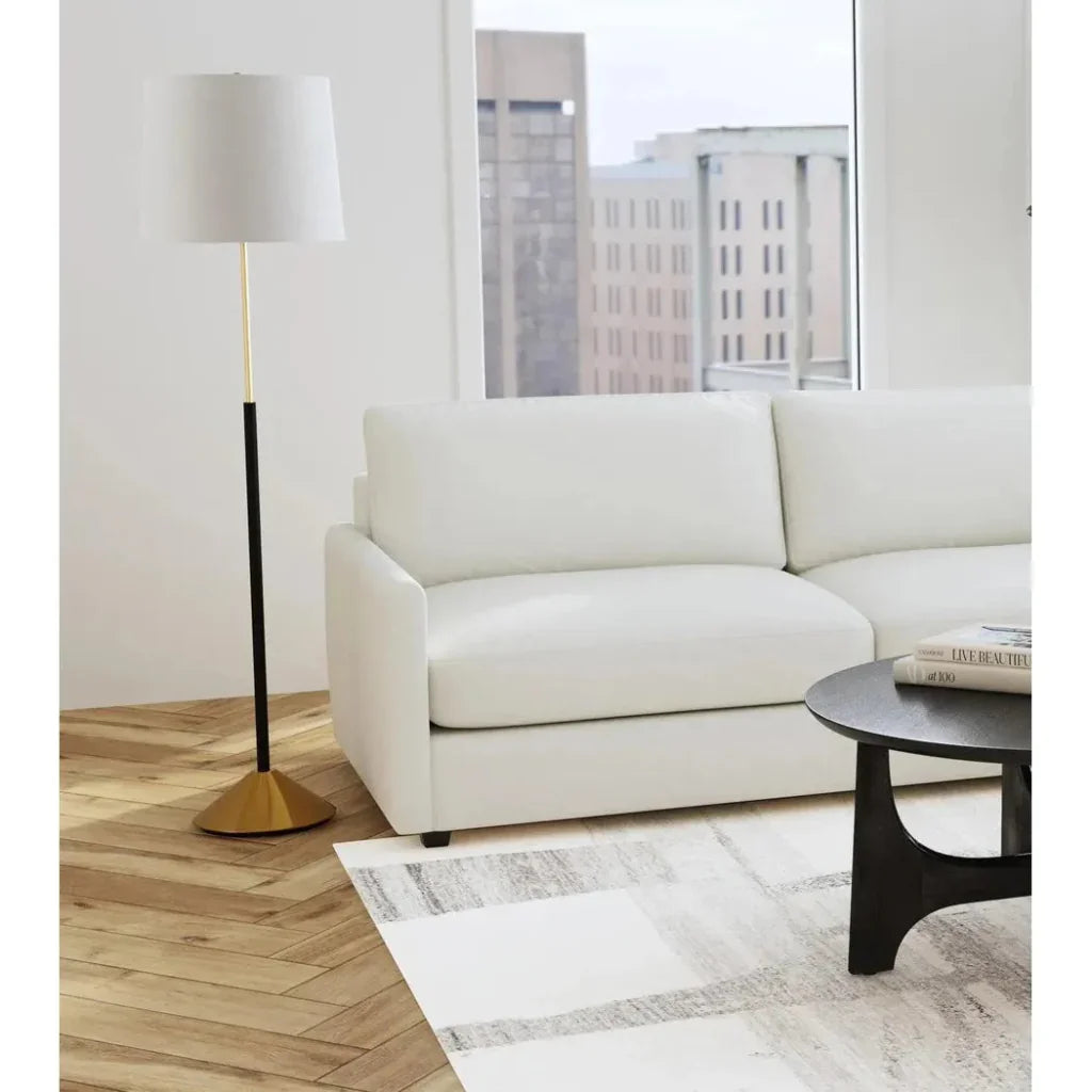 Sindi Metal Black and Gold Floor Lamp-Floor Lamps-Bassett Mirror-LOOMLAN