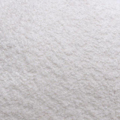 Single 14" Round Accent Pillow White Faux Shearling - LOOMLAN - Diamond Sofa - Throw Pillows