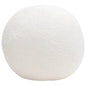 Single 14" Round Accent Pillow White Faux Shearling - LOOMLAN - Diamond Sofa - Throw Pillows