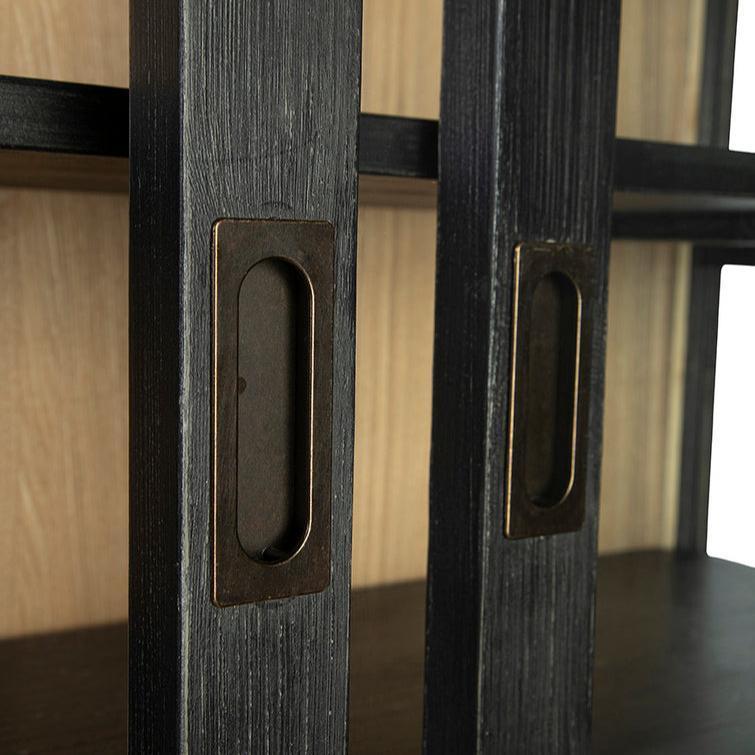 Single Balmoral Wooden Black Display Cabinet - LOOMLAN - Furniture Classics - Accent Cabinets